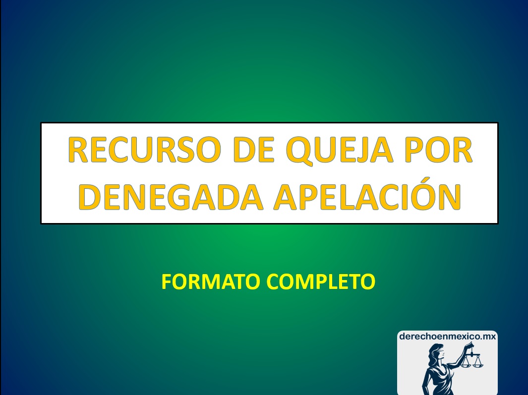 RECURSO DE QUEJA POR DENEGADA APELACIÓN 