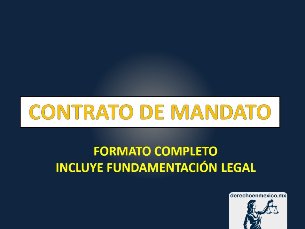 Contrato De Mandato Derechoenmexicomx 6641