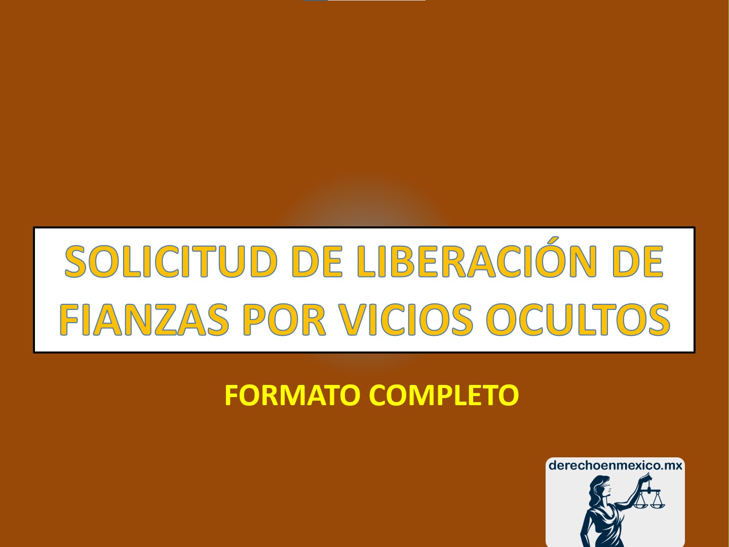 SOLICITUD DE LIBERACIÓN DE FIANZAS POR VICIOS OCULTOS - derechoenmexico.mx